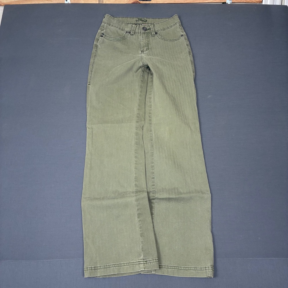 Y2K Mid Rise Bootcut Olive Green Pants Women's Size 23x30 Jag Jeans